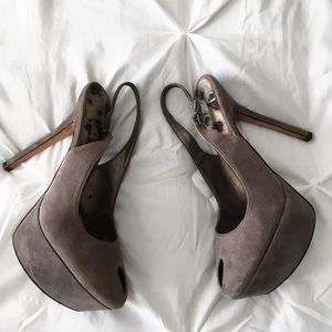 Sam Edelman | Grey suede platform heels